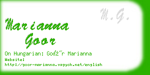 marianna goor business card